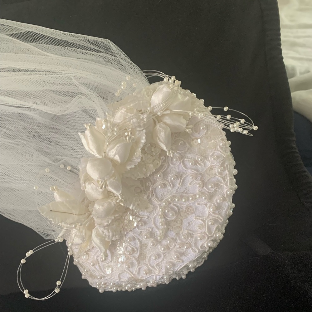 Bridal headpiece.